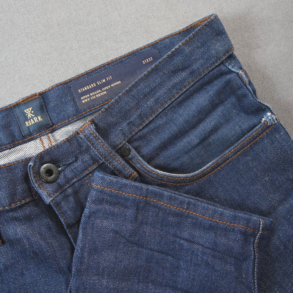 Roark HWY 133 Standard Slim Fit Men Jeans 31x32 Dark Wash Work Indigo